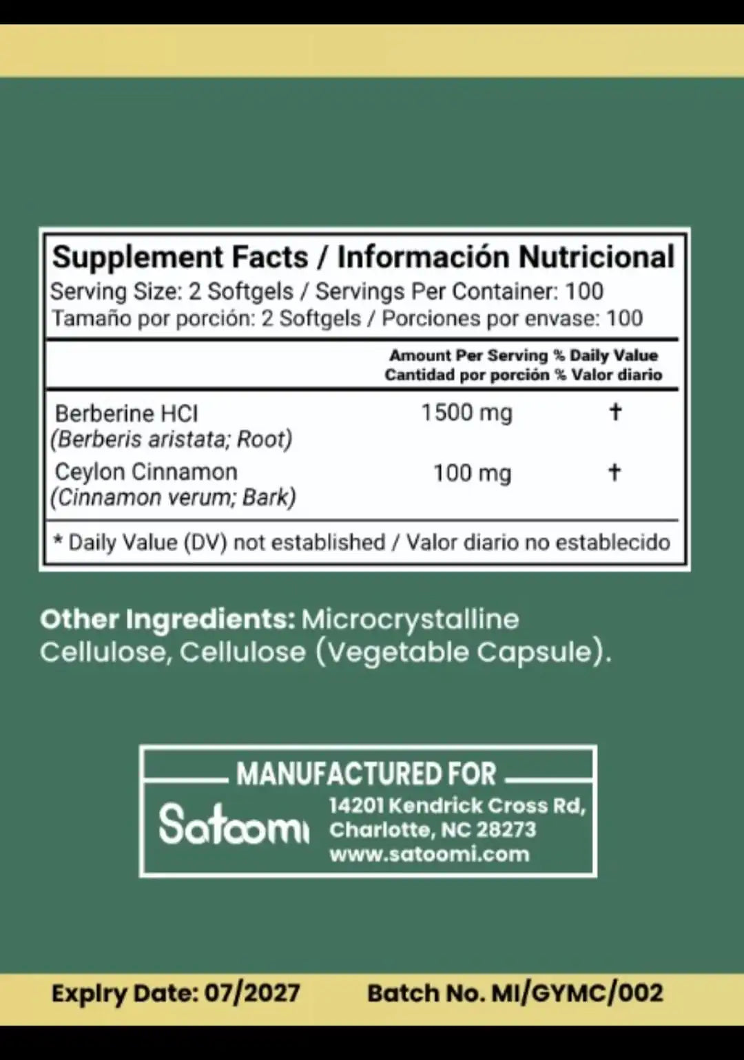 Berberine+ Premium 1.500mg