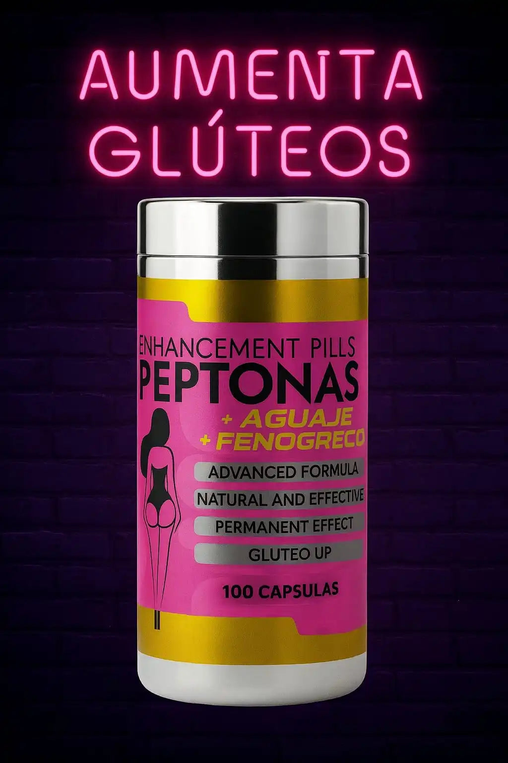 Glúteos grandes sin cirugía – Peptonas + Aguaje + Fenogreco
