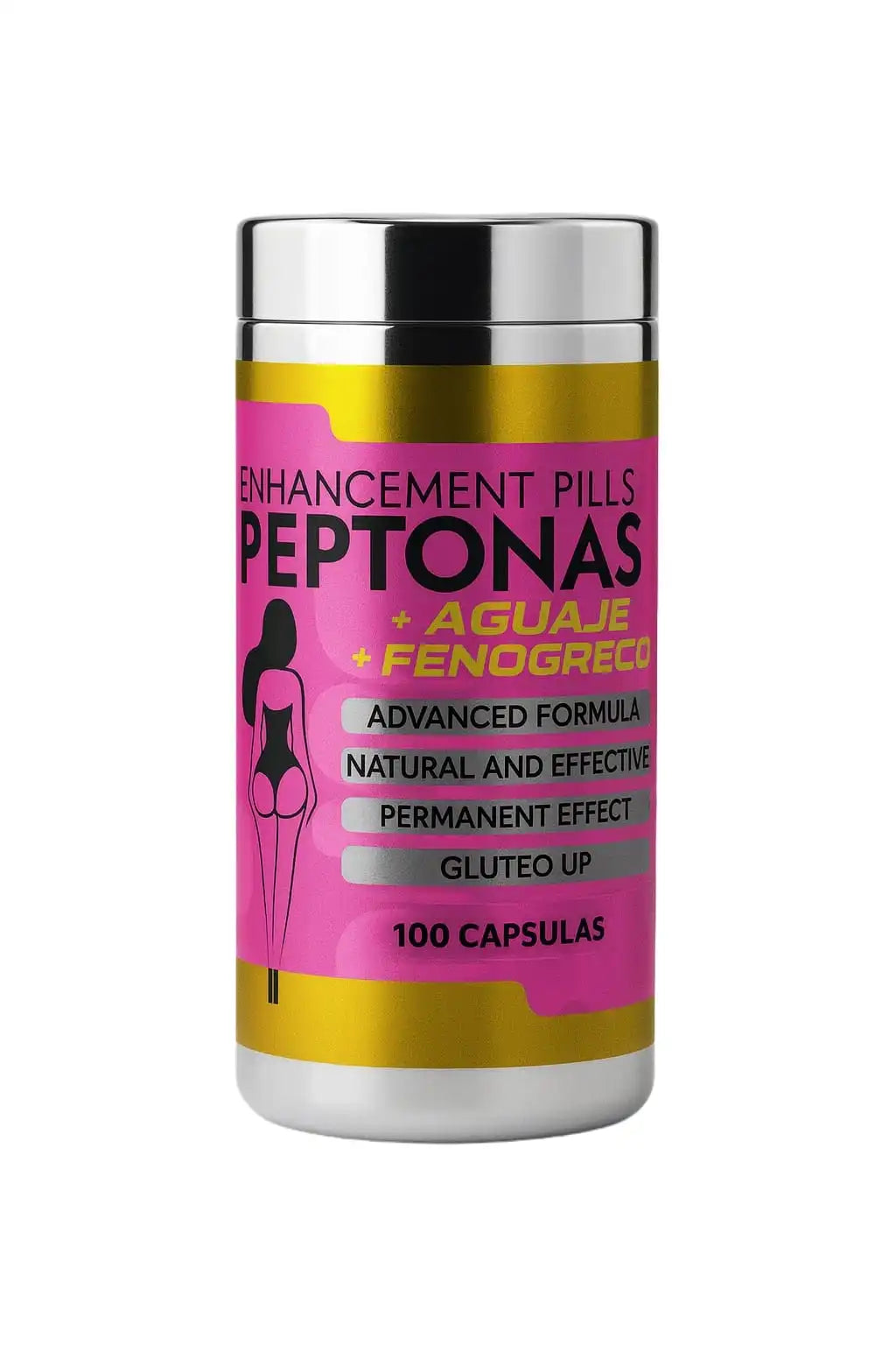 Glúteos grandes sin cirugía – Peptonas + Aguaje + Fenogreco