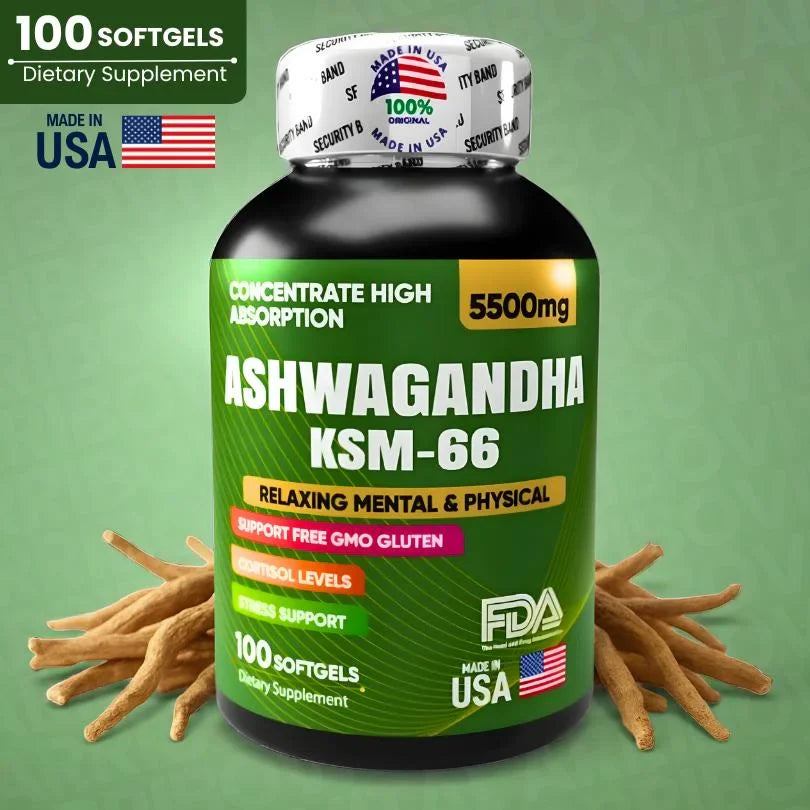 Ashwaganda para el Estrés y el Sueño - 100 Capsulas