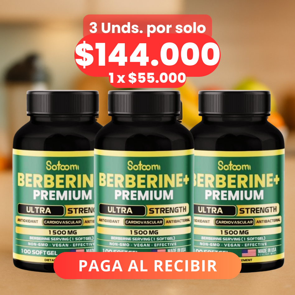 Berberine Premium | Control de Azúcar, Pérdida de Grasa y Energía Metabólica NATURAL