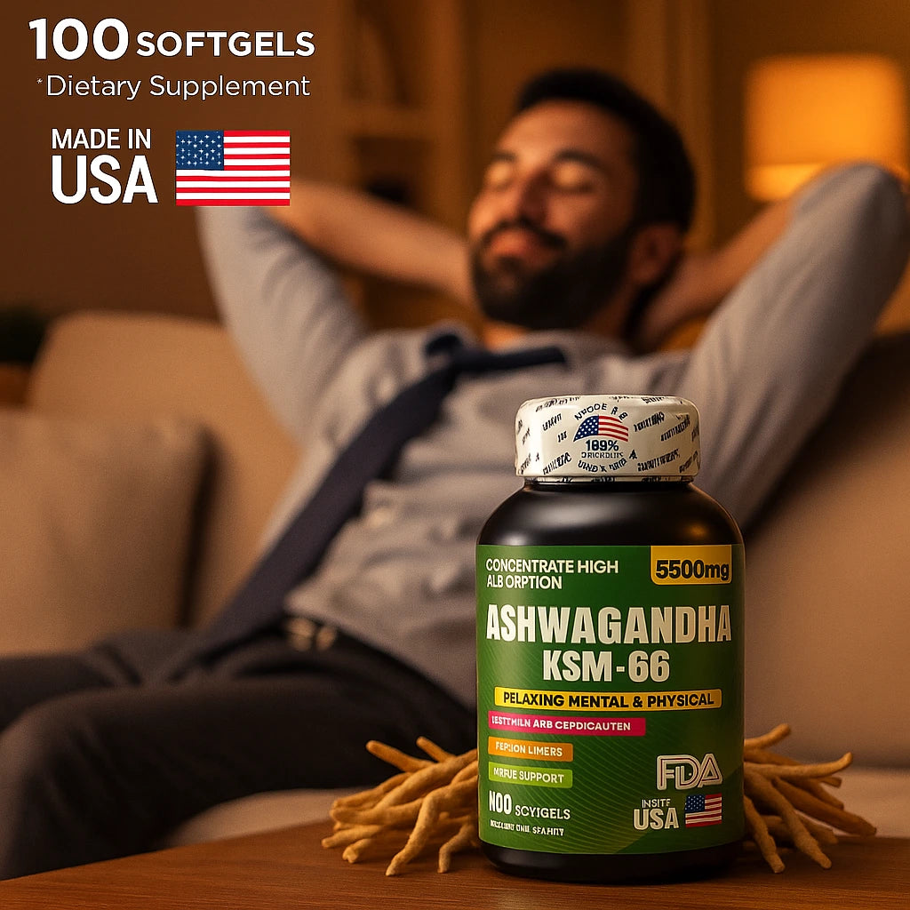 Ashwaganda para el Estrés y el Sueño - 100 Capsulas