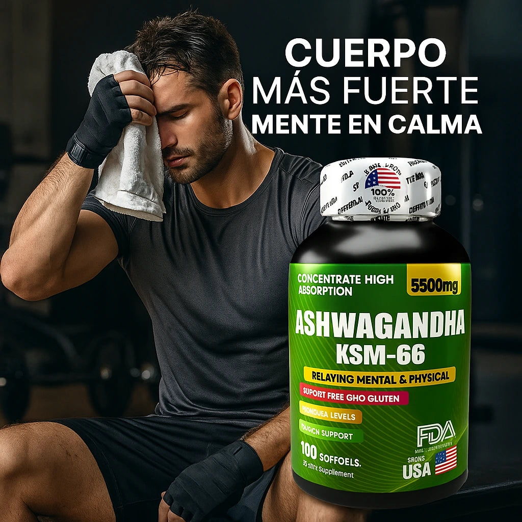 Ashwaganda para el Estrés y el Sueño - 100 Capsulas