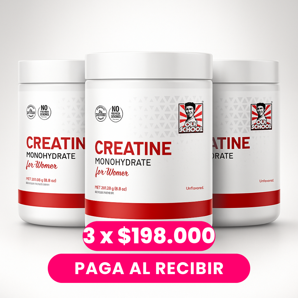 3 x Creatinas para mujer Old School 240 gr