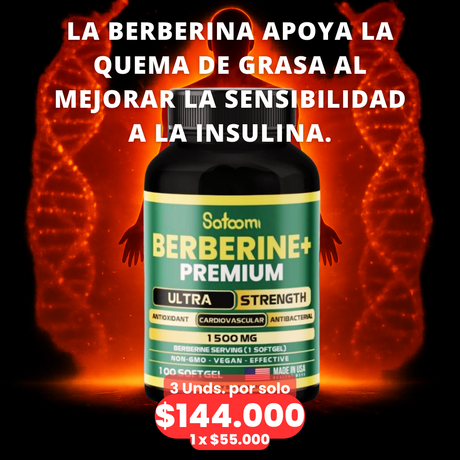 Berberine Premium | Control de Azúcar, Pérdida de Grasa y Energía Metabólica NATURAL