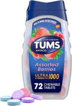 TUMS Antiácido Tabletas Chupables de Sabores Surtidos - Ultra Strength 1000mg