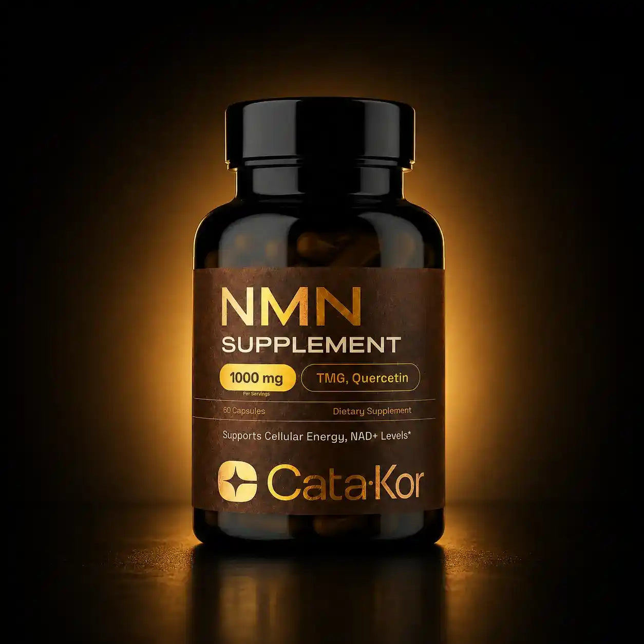 NMN 1.000mg - Catakor Suplemento NAD 4 en 1 con quercetina | TMG | Resveratrol - Alternativa NMNH - Apoya la energía celular y el nivel de NAD+ 60 Cápsulas