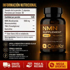 NMN 1.000mg - Catakor Suplemento NAD 4 en 1 con quercetina | TMG | Resveratrol - Alternativa NMNH - Apoya la energía celular y el nivel de NAD+ 60 Cápsulas