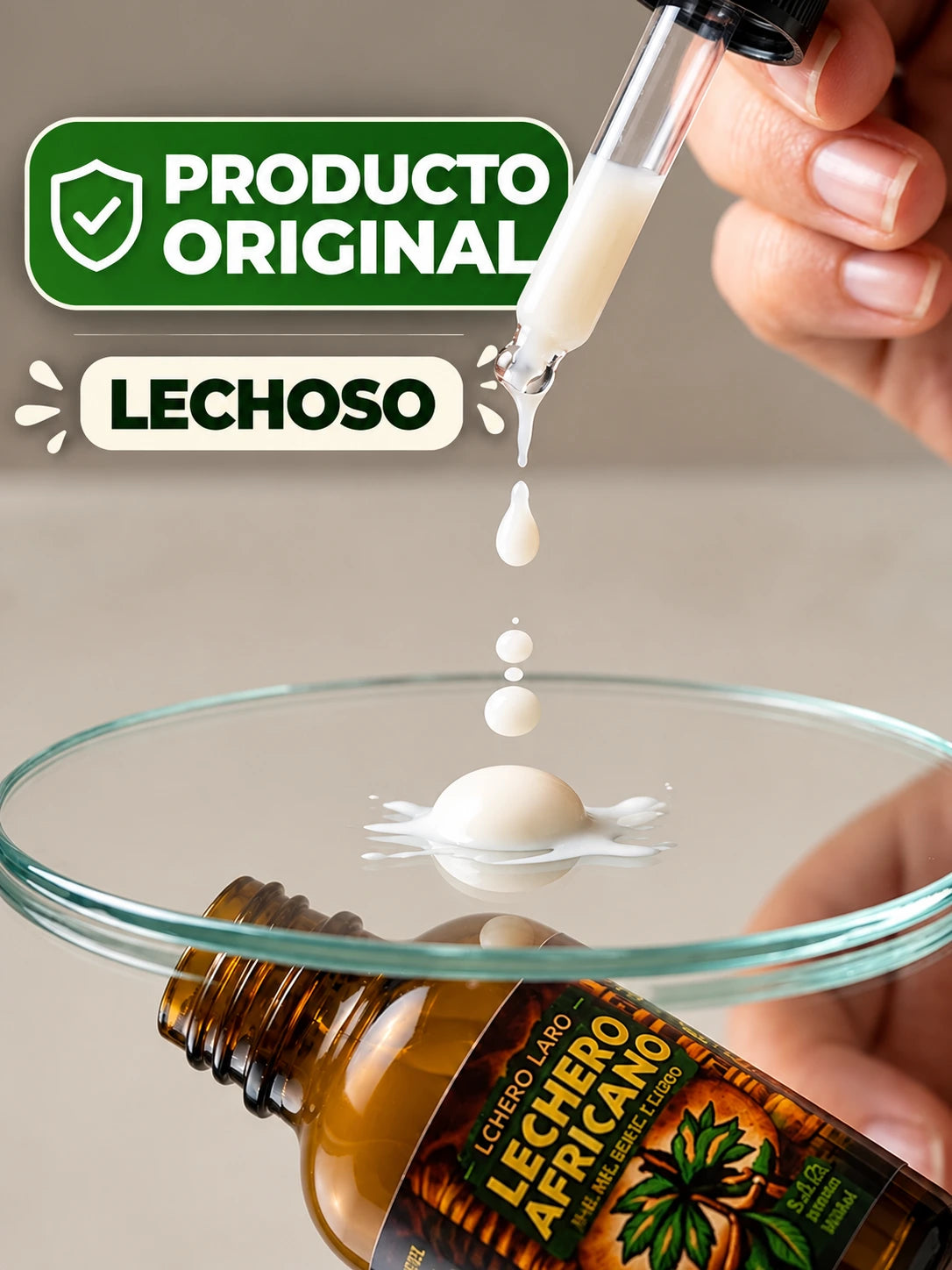 LECHERO AFRICANO EN GOTAS - ORIGINAL - EXTRACTO DE LA PLANTA DE LA VIDA: REGULA LA GLUCOSA, MEJORA LA PRESIÓN, REGENERA LAS CÉLULAS, ANTIINFLAMATORIO Y POTENCIADOR 100%