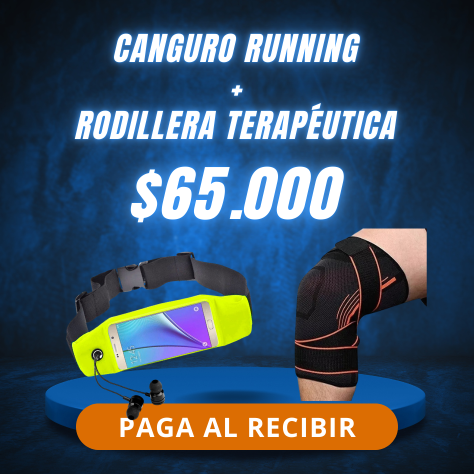 Combo Canguro/Riñonera Runner + Rodillera Ortopédica