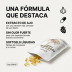Extracto de AJO ENVEJECIDO SIN OLOR - Mejora tu circulación, cuida tu corazón. 100 cápsulas blandas