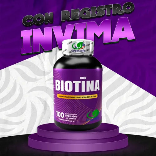 Biotina Softgels x 100 Para la salud del Cabello y Uñas