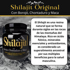 Shilajit Premium con Borojó, Chontaduro y Maca | Energía, Vitalidad Masculina y Rendimiento Físico Natural
