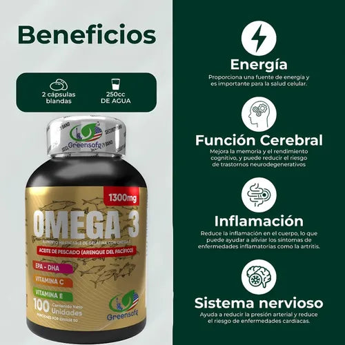 Omega 3 Epa Dha 1300 Mg X 100 Softgels