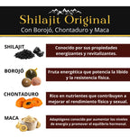Shilajit Premium con Borojó, Chontaduro y Maca | Energía, Vitalidad Masculina y Rendimiento Físico Natural