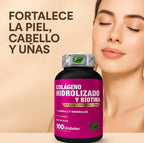 Colágeno Hidrolizado + Biotina - Piel Cabello Y Uñas Saludables Sin Sabor