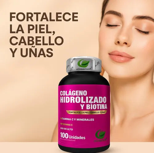 Colágeno Hidrolizado + Biotina - Piel Cabello Y Uñas Saludables Sin Sabor
