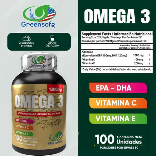 Omega 3 Epa Dha 1300 Mg X 100 Softgels