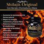 Shilajit Premium con Borojó, Chontaduro y Maca | Energía, Vitalidad Masculina y Rendimiento Físico Natural