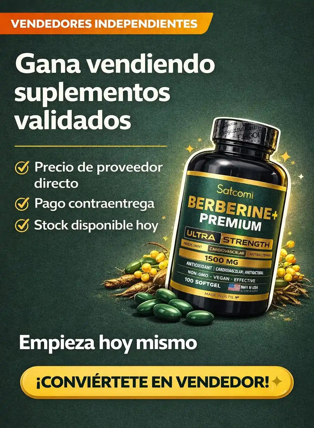 Berberine+ Premium 1.500mg - Vende con Nosotros