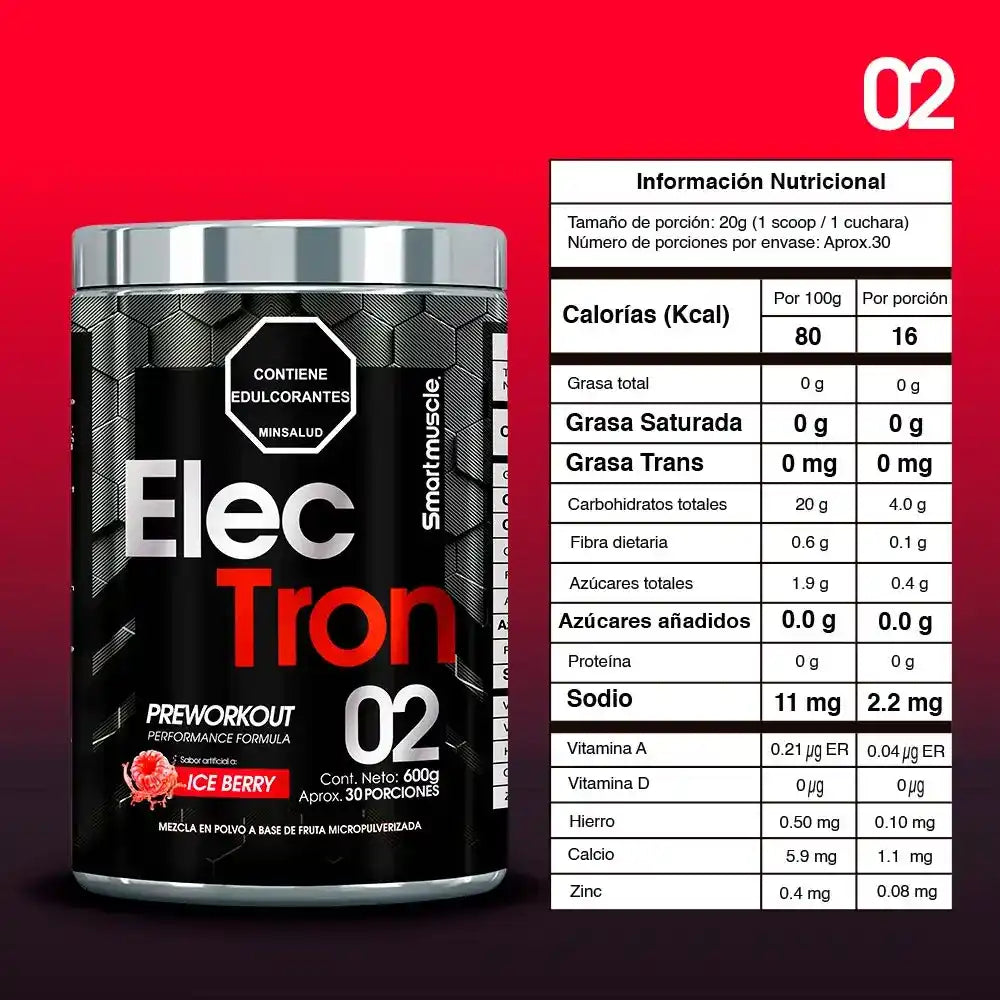 PreEntreno Electrón Smart Muscle x 30 servicios