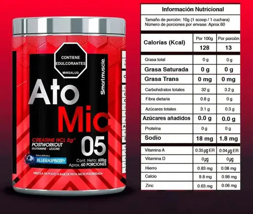 Creatina Atomic HCL x 60 servicios