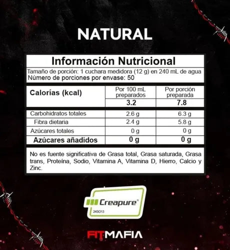 Legend Creatina Monohidrato Creapure 50 Servicios - FitMafia