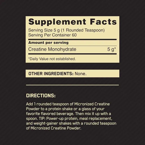 Creatina Monohidrato Optimum Nutrition -  Micronized Creatine Powder