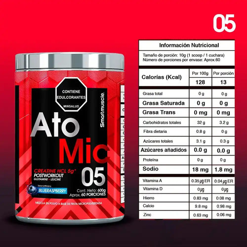 Creatina Atomic HCL x 60 servicios