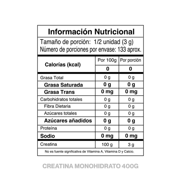 CREATINA MONOHIDRATADA IMN 400g